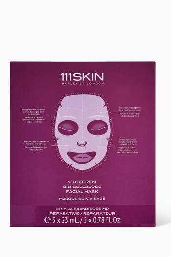 hover state of Y Theorem Bio Cellulose Facial Mask, Pack of 5