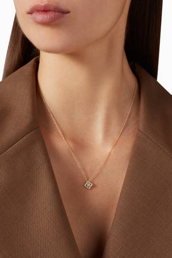 hover state of Venetian Quatrefoil® Diamond Necklace in 18kt Yellow Gold