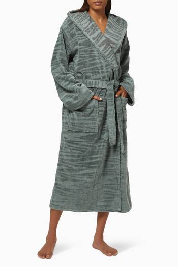 hover state of Allan Bathrobe in Jacquard Cotton Terry