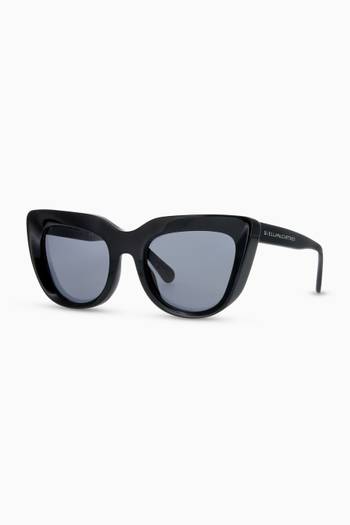 hover state of Cat-eye Sunglasses in Bio Acetate