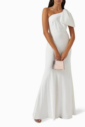 hover state of Aubrey One-Shoulder Gown 