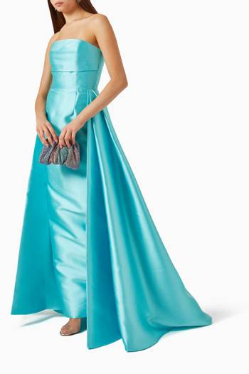 hover state of Tiffany Strapless Maxi Dress in Satin