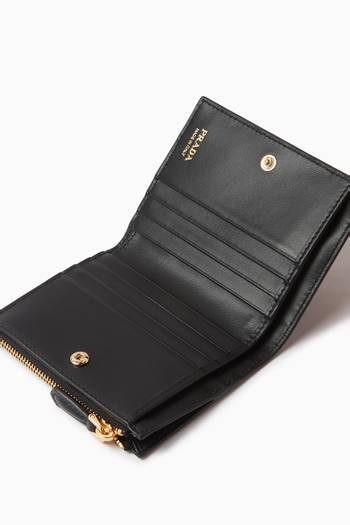 hover state of Diamond Quilted French Wallet in Leather