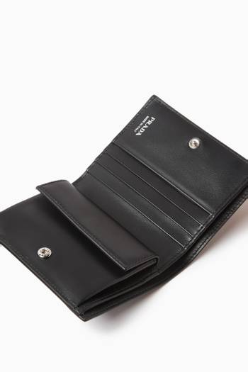 hover state of Small Bi-fold Wallet in Brushed Leather