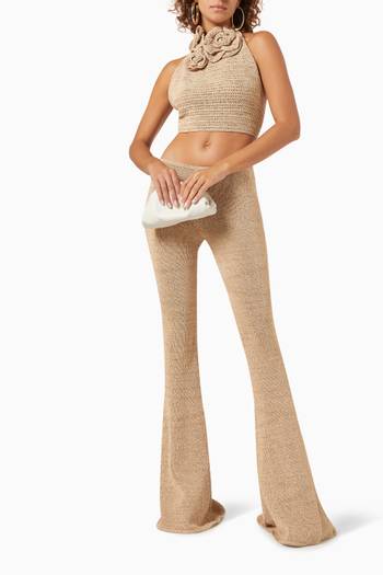 hover state of Low-rise Pants in Crochet