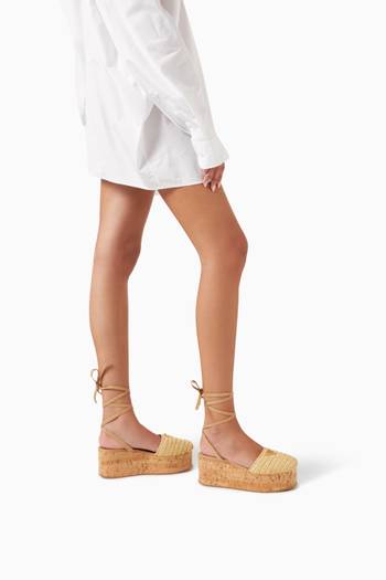 hover state of Wedge Sandals in Crochet