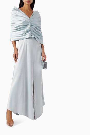 hover state of Dara Pleated Cape Kaftan