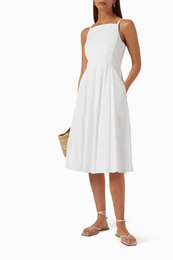 hover state of Midi Dress in Cotton Blend