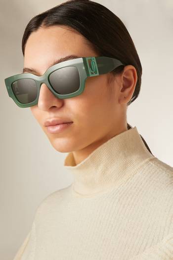 hover state of Nena Rectangular Frame Sunglasses in Acetate