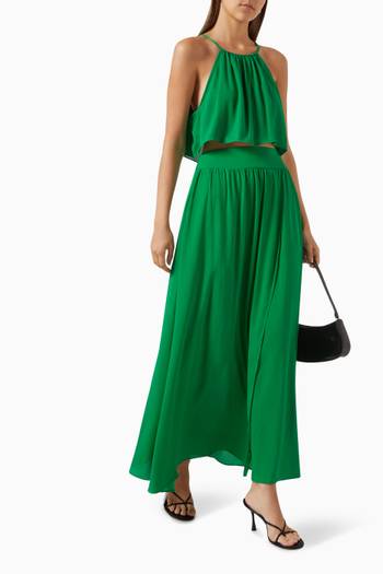 hover state of Balena High-slit Maxi Skirt in Chiffon