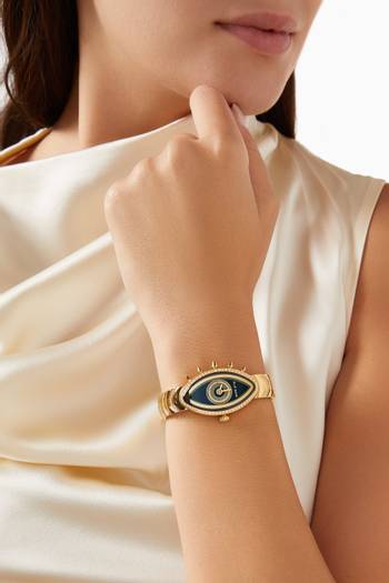 hover state of Limited-edition Eayan Diamond Watch in Gold-plated Stainless Steel, 23 x 40mm