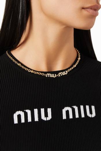 hover state of Logo Necklace in Metal