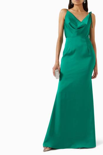 hover state of Rachel Cowl-neck Gown