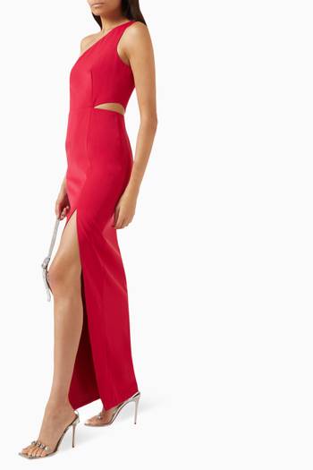 hover state of Valarie One-shoulder Maxi Dress