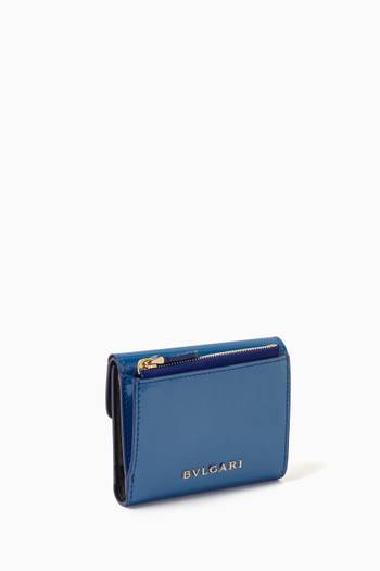hover state of Serpenti Forever Trifold Wallet in Varnished Leather