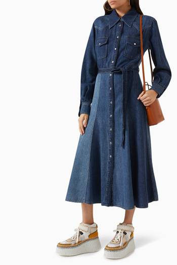 hover state of Shirt Dress in Denim