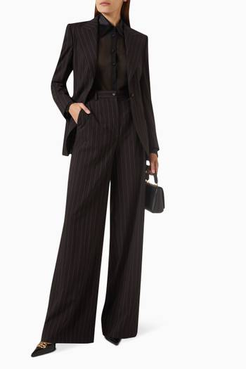 hover state of Turlington Pinstripe Jacket in Stretch-wool