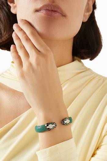 hover state of Serpenti Forever Bracelet in Galuchat Leather