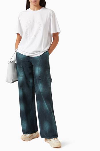 hover state of Tie-dye Workwear Wide-leg Jeans