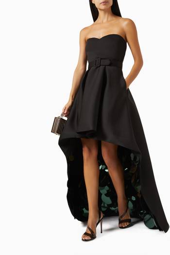 hover state of Surprise Sequin Strapless High-low Gown in Scuba