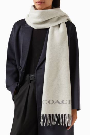 hover state of Horse & Carriage Muffler Scarf in Cashmere