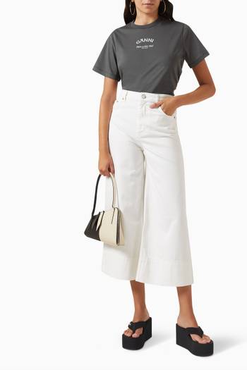 hover state of High-rise Wide-leg Crop Jeans