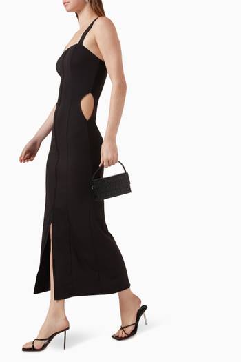 hover state of Scrying Hook Maxi Dress in Crepe
