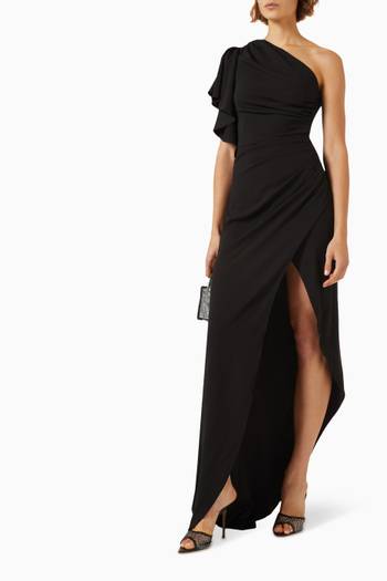 hover state of Convival One-shoulder Maxi Dress