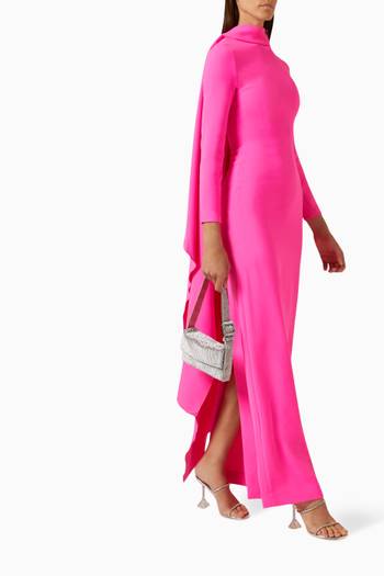 hover state of Luisa Maxi Dress in Woven Crepe