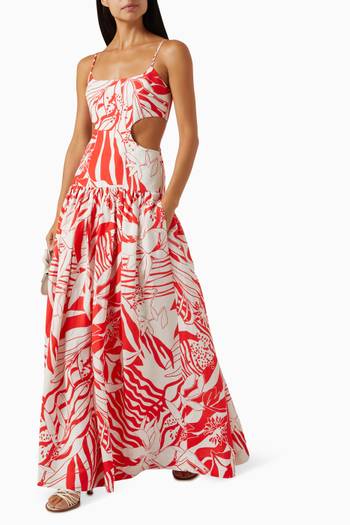 hover state of Airelles Cut Out Maxi Dress