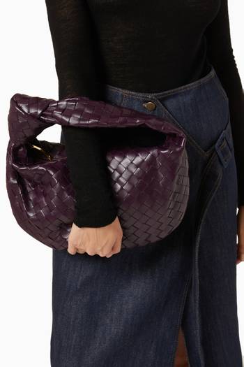 hover state of Teen Jodie Shoulder Bag in Intrecciato Leather