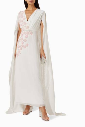 hover state of Bead-embellished Dress in Chiffon