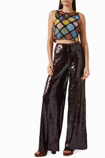 hover state of Alora Beaded Crop Top
