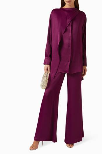 hover state of Wide-leg Pants in Satin