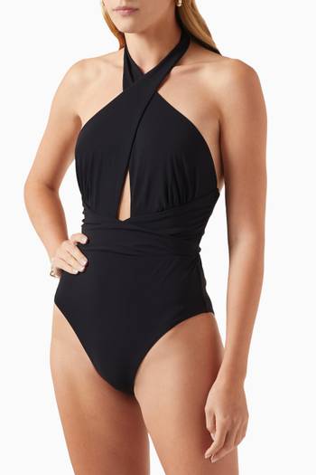 hover state of Alight Wrap Halter One-piece Swimsuit in Lycra
