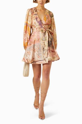 hover state of August Wrap Mini Dress in Linen