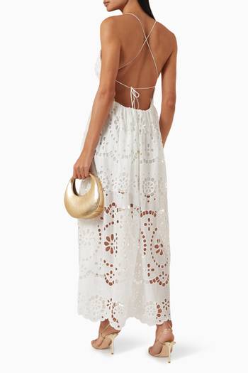 hover state of Lexi Broderie Anglaise Slip Dress in Cotton