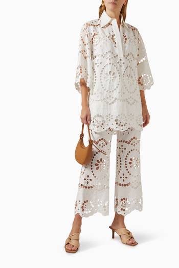hover state of Lexi Broderie Anglaise Tunic in Cotton