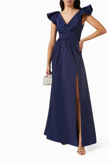 hover state of Bow Detail Gown in Taffeta