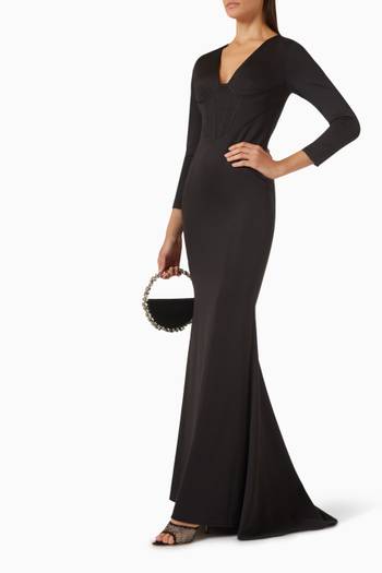 hover state of V-neck Corset Gown