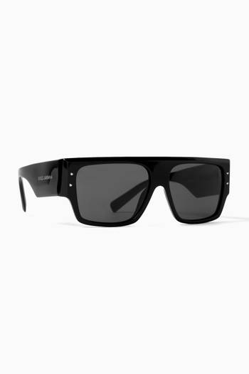 hover state of Oversized Square Sunglasses in Acetate