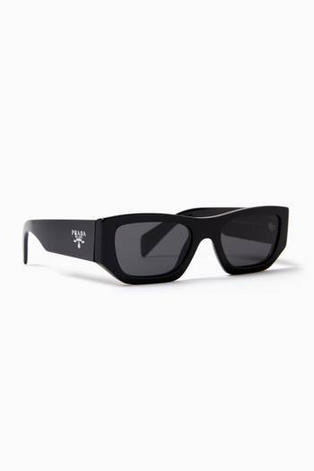 hover state of Pillow Rectangle Sunglasses in Acetate