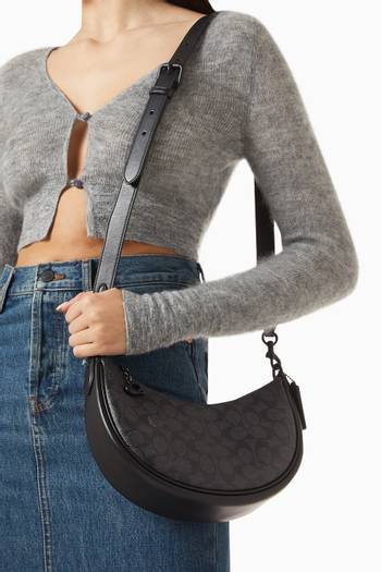 hover state of Mira Shoulder Bag in Signature Canvas