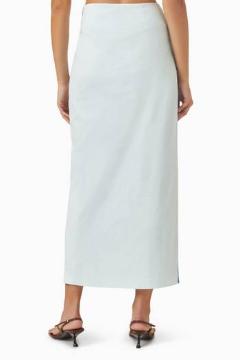 hover state of Azul Twist Midi Skirt in Cotton Blend