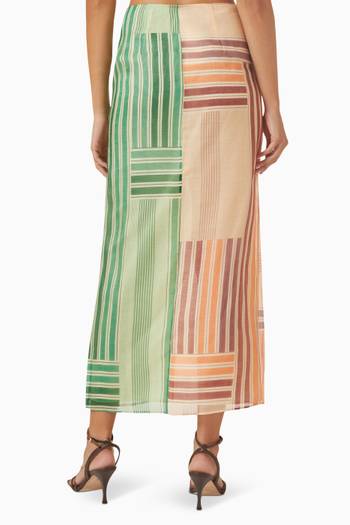 hover state of Marisol Twist Skirt in Silk Wool Blend