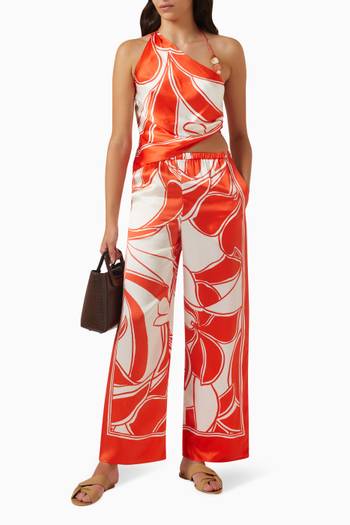 hover state of Ramona Wide-leg Pants in Silk