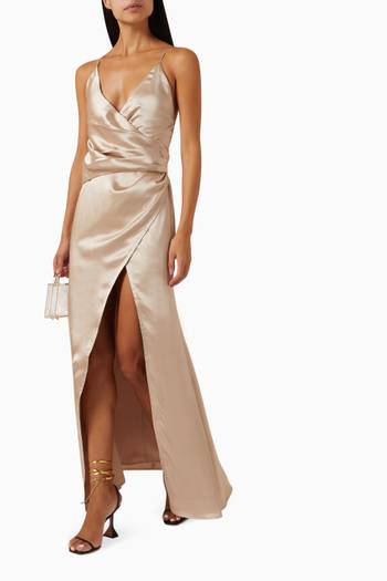 hover state of Jean Maxi Dress in Satin