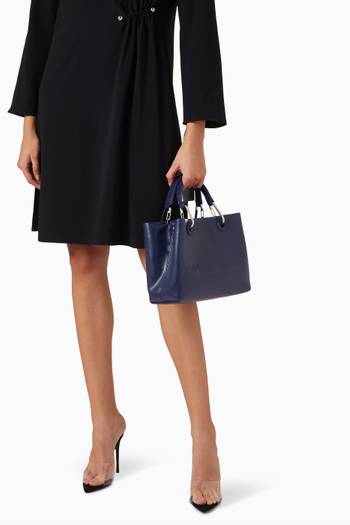 hover state of Small My EA Shopping Tote Bag in Nappa