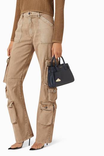 hover state of Mini Meliné Tote Bag in Seta Leather
