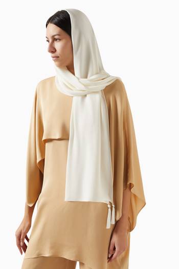 hover state of Tassel Stole in Crepe de Chine
